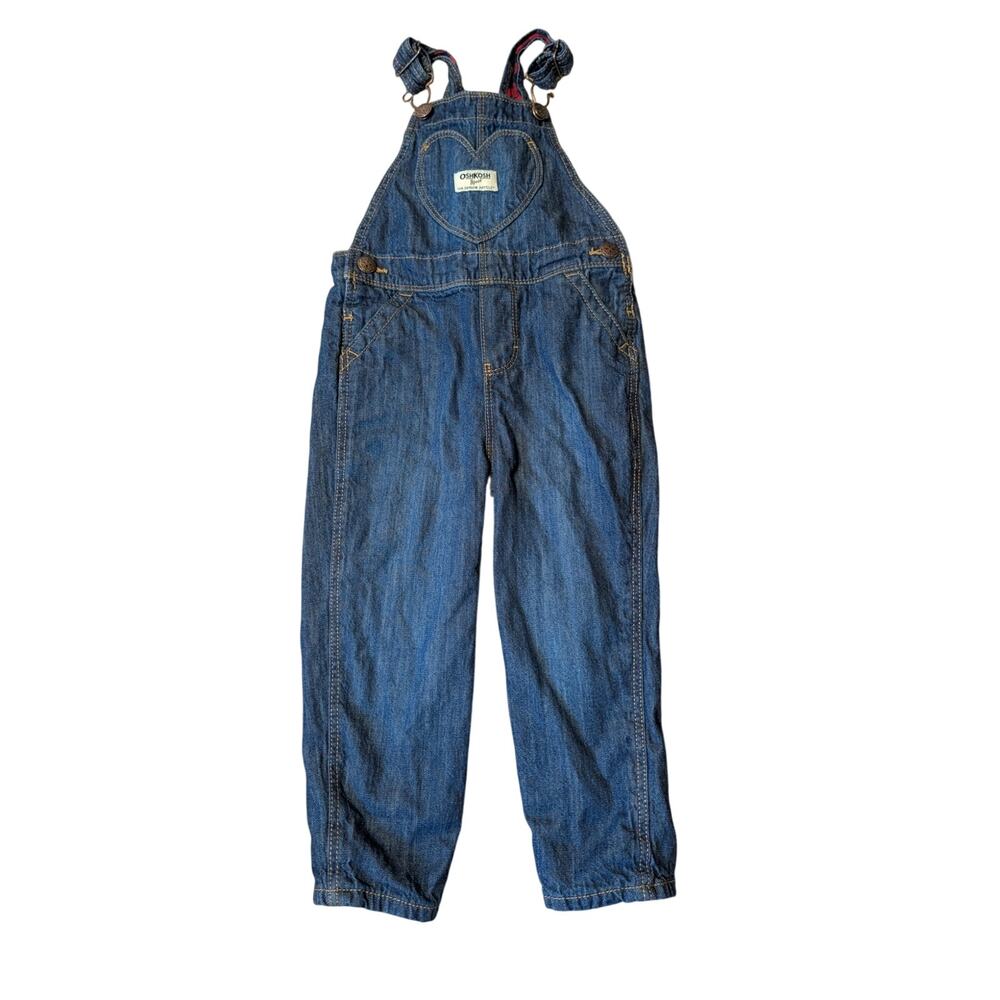 OshKosh B’gosh Kids Denim Overalls Size 3T Classic Blue Jeans Bib Overalls Lined